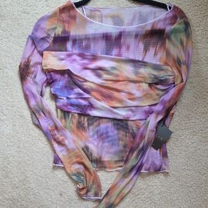 ❗️final Pricedrop❗️Le Lis Multicolor Mesh Long Sleeve Top